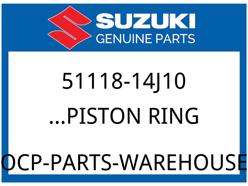 Suzuki OEM Part 51118-14J10 PISTON RING