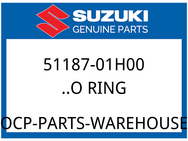 Suzuki OEM Part 51187-01H00 O RING, FORK BOLT