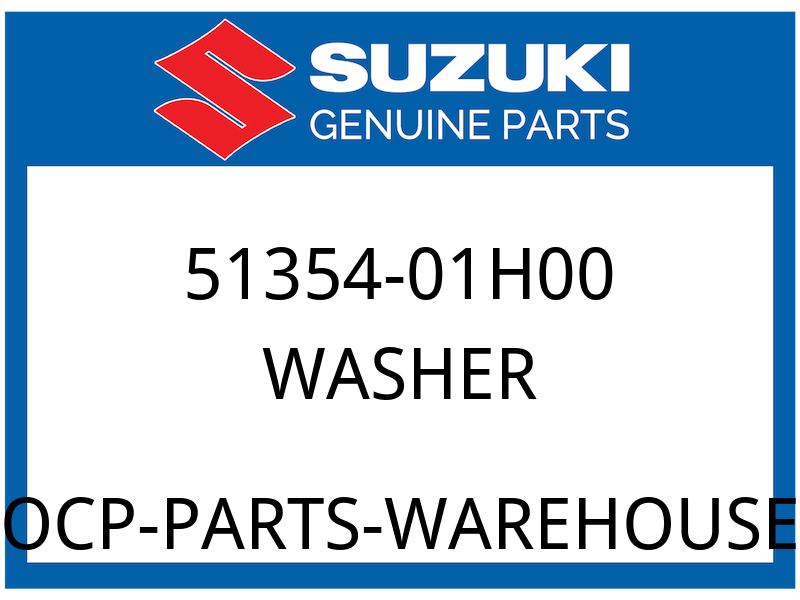 Suzuki OEM Part 51354-01H00 WASHER,STEM HEAD