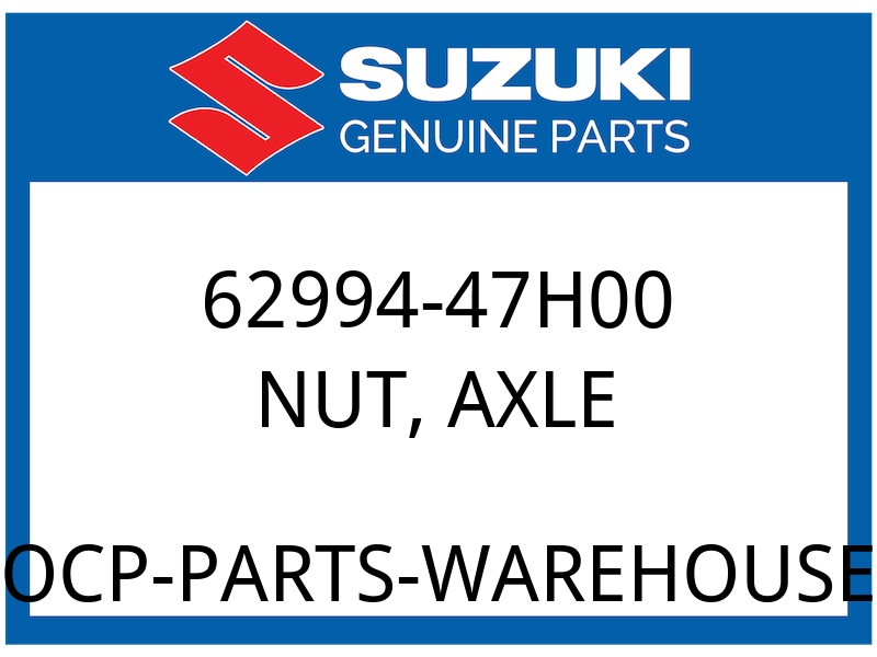 Suzuki OEM Part 62994-47H00 NUT,RR SHOCK ABS BRACKET