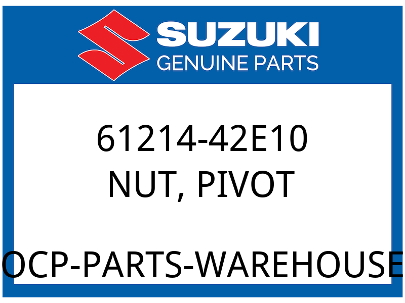 Suzuki OEM Part 61214-42E10 NUT,RR SWGARM PIVOT BOLT