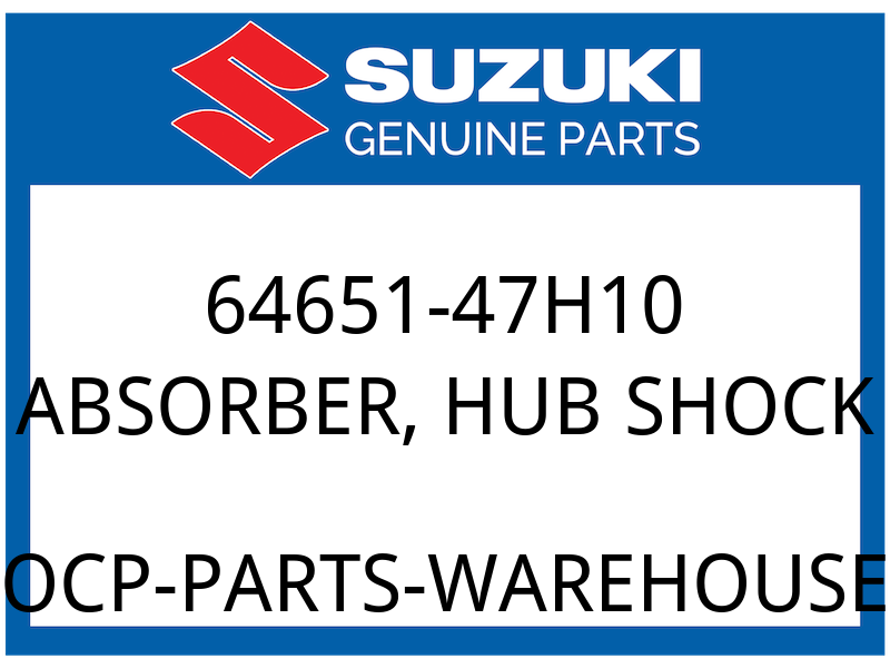 Suzuki OEM Part 64651-47H10 ABSORBER,RR HUB SHOCK