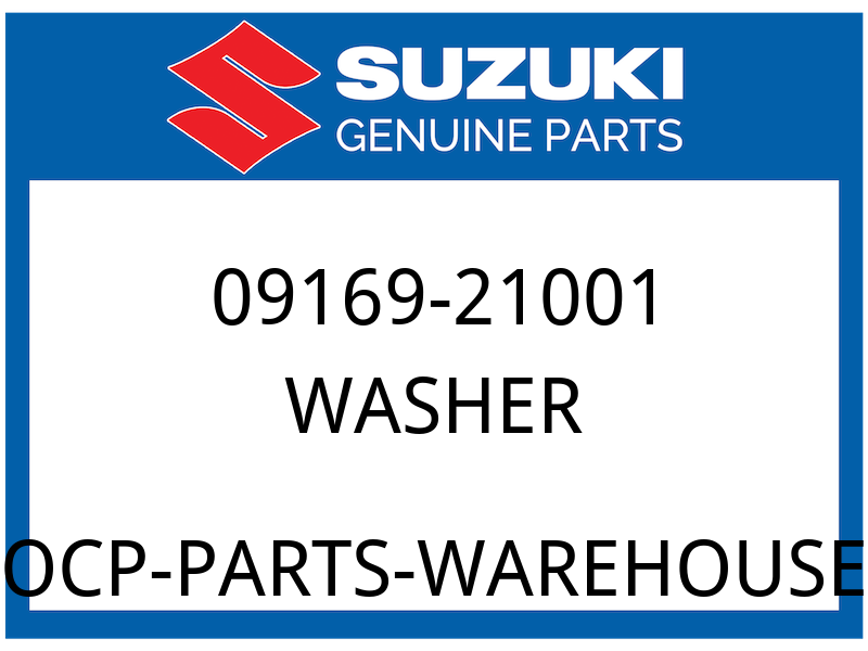 Suzuki OEM Part 09169-21001 WASHER
