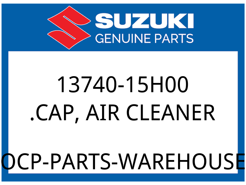 Suzuki OEM Part 13740-15H00 CAP, AIR CLEANER