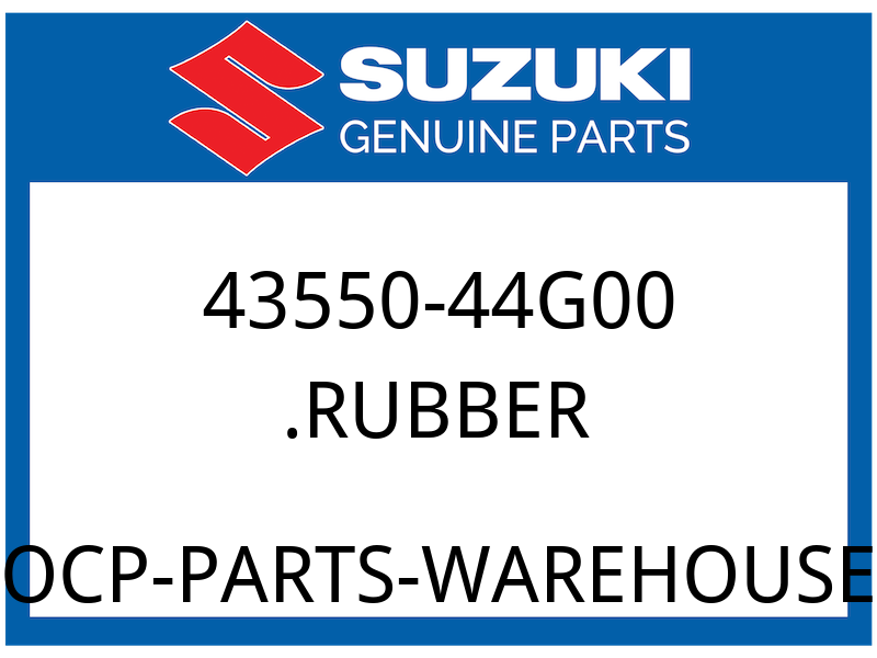 Suzuki OEM Part 43550-44G00 RUBBER, FOOTREST