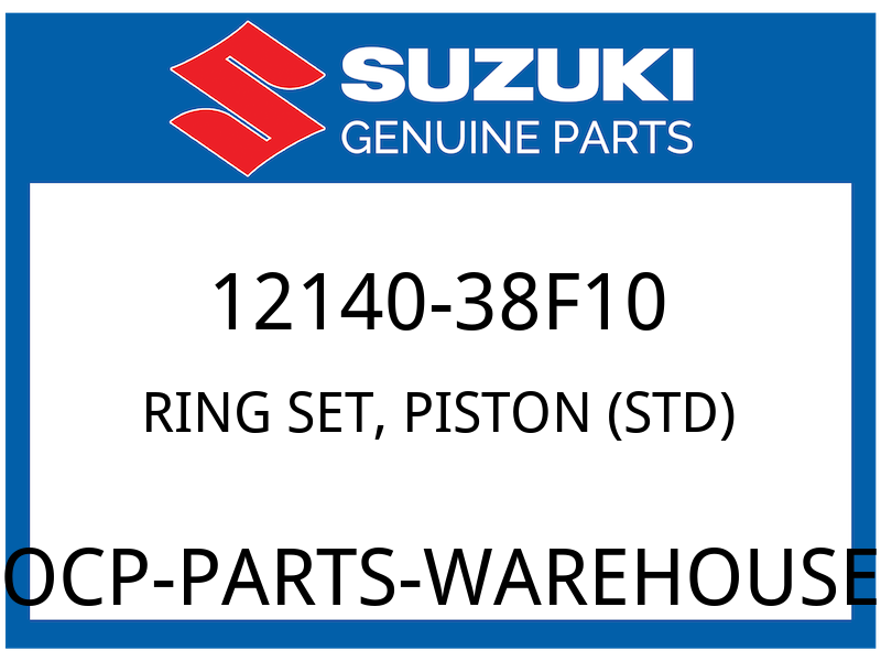 Suzuki OEM Part 12140-38F10 RING SET, PISTON (STD)