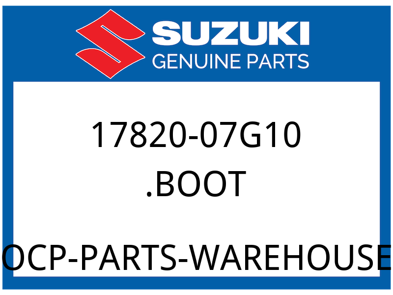 Suzuki OEM Part 17820-07G10 BOOT, RDTR FAN MOTOR