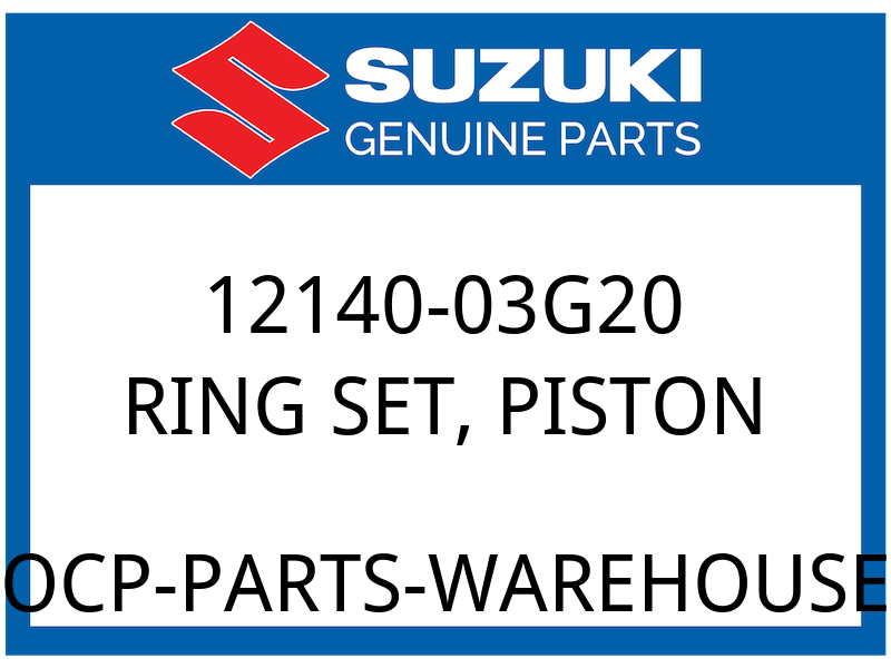 Suzuki OEM Part 12140-03G20 RING SET, PISTON