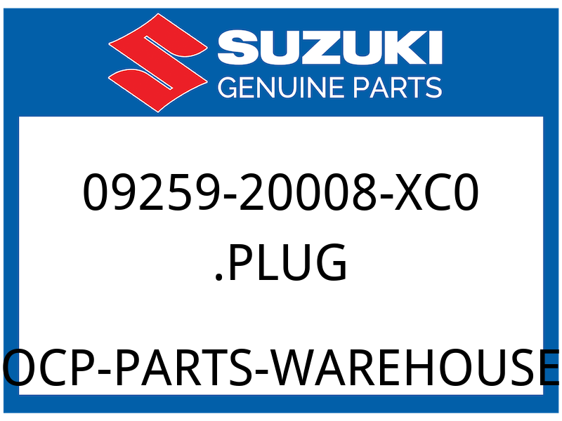 Suzuki OEM Part 09259-20008-XC0 .PLUG