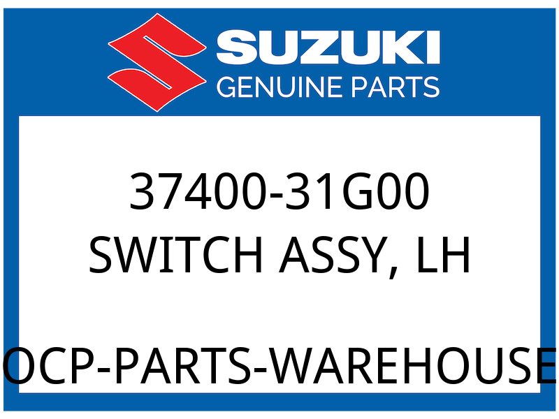 Suzuki OEM Part 37400-31G00 SWITCH ASSY, LH