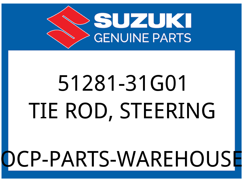 Suzuki OEM Part 51281-31G01 TIE ROD, STEERING