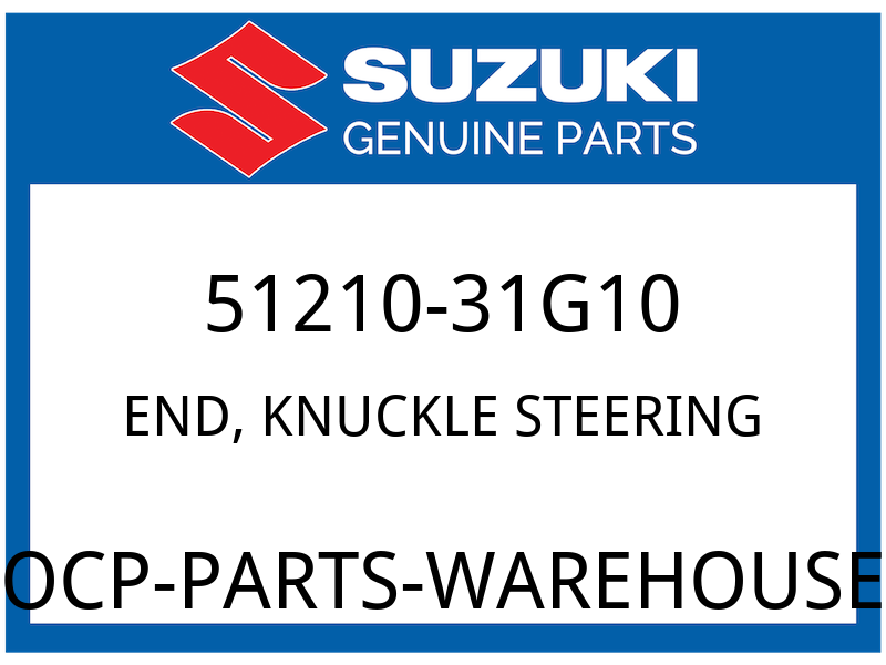 Suzuki OEM Part 51210-31G10 END, KNUCKLE STEERING UPPER