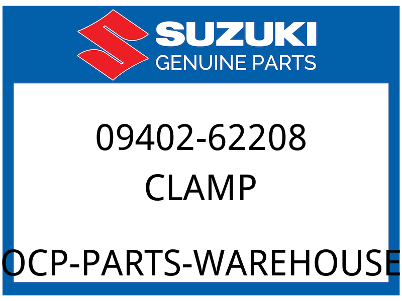 Suzuki OEM Part 09402-62208 CLAMP, INTAKE PIPE
