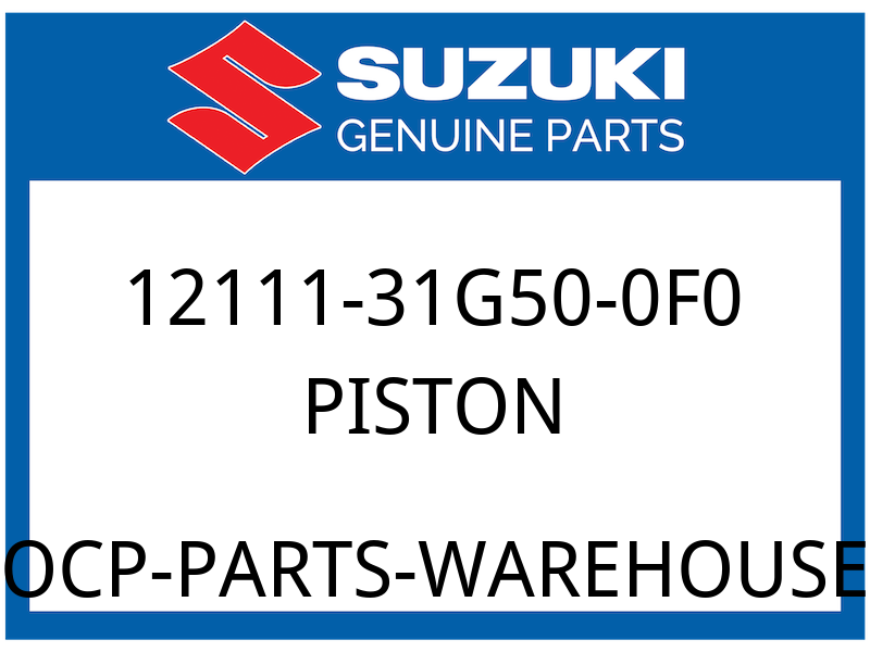 Suzuki OEM Part 12111-31G50-0F0 PISTON (YELLOW)