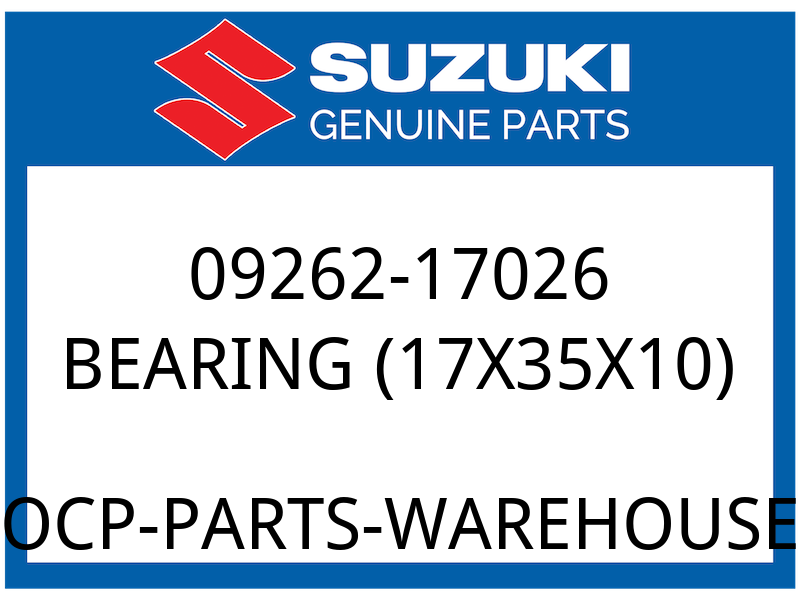 Suzuki OEM Part 09262-17026 BLARING, RH