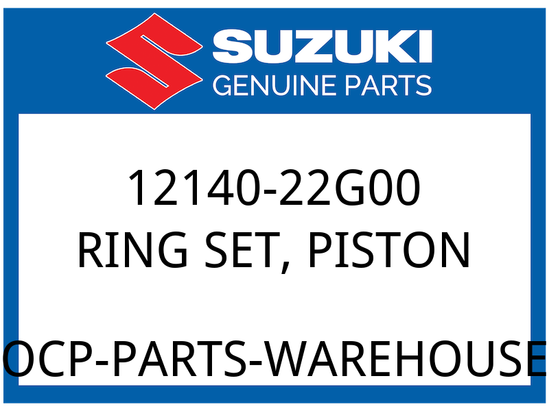 Suzuki OEM Part 12140-22G00 RING SET,PISTON