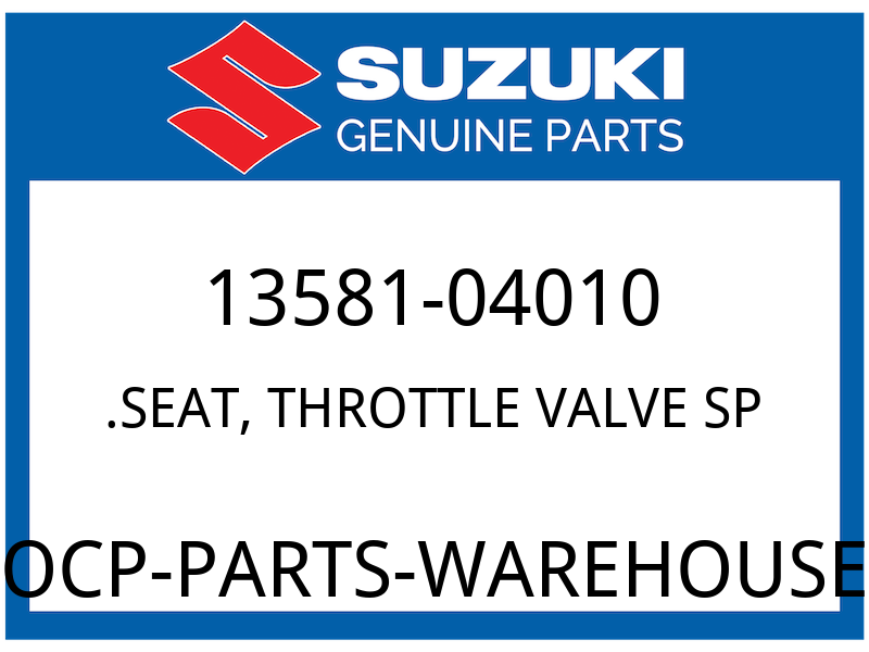Suzuki OEM Part 13581-04010 SEAT, THROTTLE VALVE SPRING