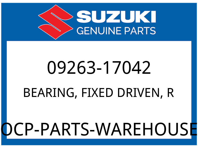 Suzuki OEM Part 09263-17042 BEARING, FIXED DRIVEN, R