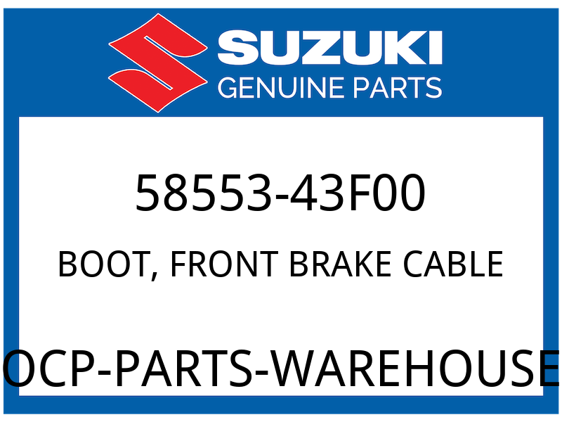 Suzuki OEM Part 58553-43F00 BOOT,BRAKE CABLE