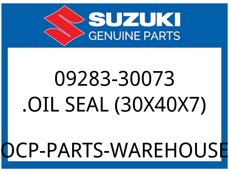 Suzuki OEM Part 09283-30073 SEAL, FRONT HUB