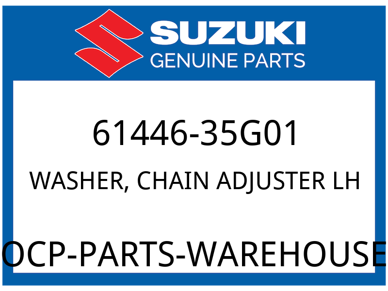 Suzuki OEM Part 61446-35G01 WASHER,CHAIN ADJUSTER LH