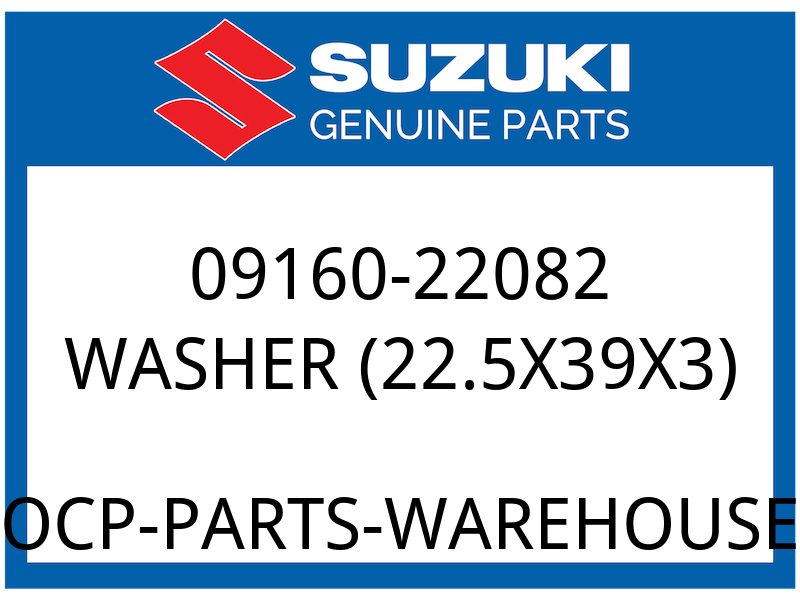 Suzuki OEM Part 09160-22082 WASHER, HUB THR