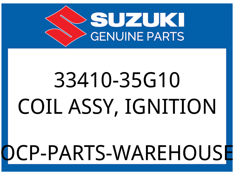 Suzuki OEM Part 33410-35G10 COIL ASSY, IGNITION