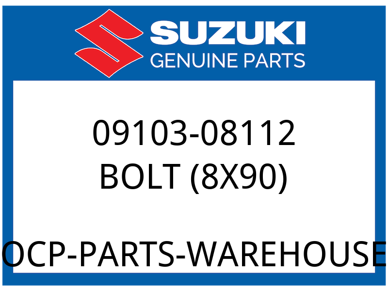 Suzuki OEM Part 09103-08112 BOLT, FRONT LH