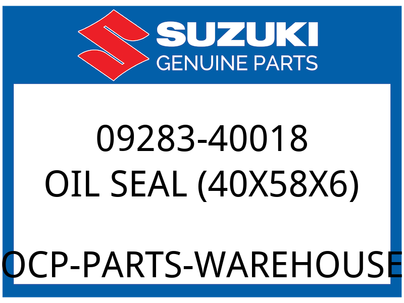 Suzuki OEM Part 09283-40018 SEAL. DUST OUTER
