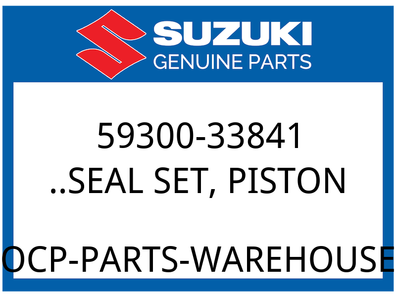 Suzuki OEM Part 59300-33841 SEAL SET, PISTON