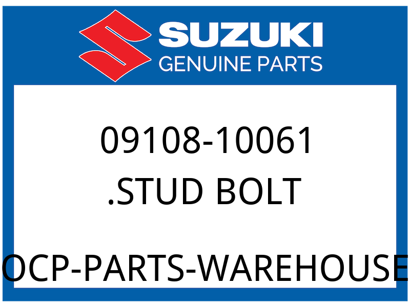 Suzuki OEM Part 09108-10061 STUD BOLT