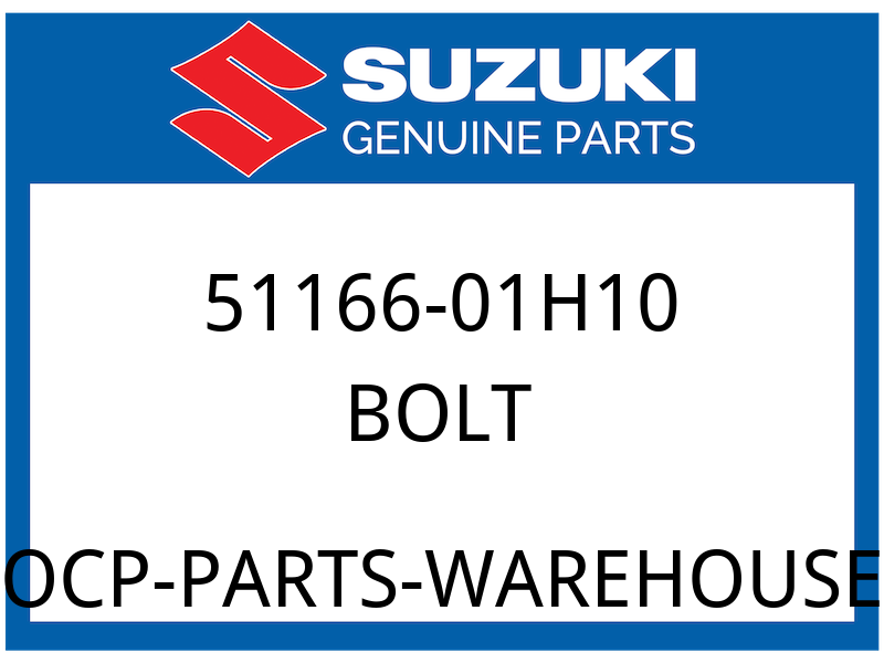 Suzuki OEM Part 51166-01H10 BOLT, AXLE HOLDER