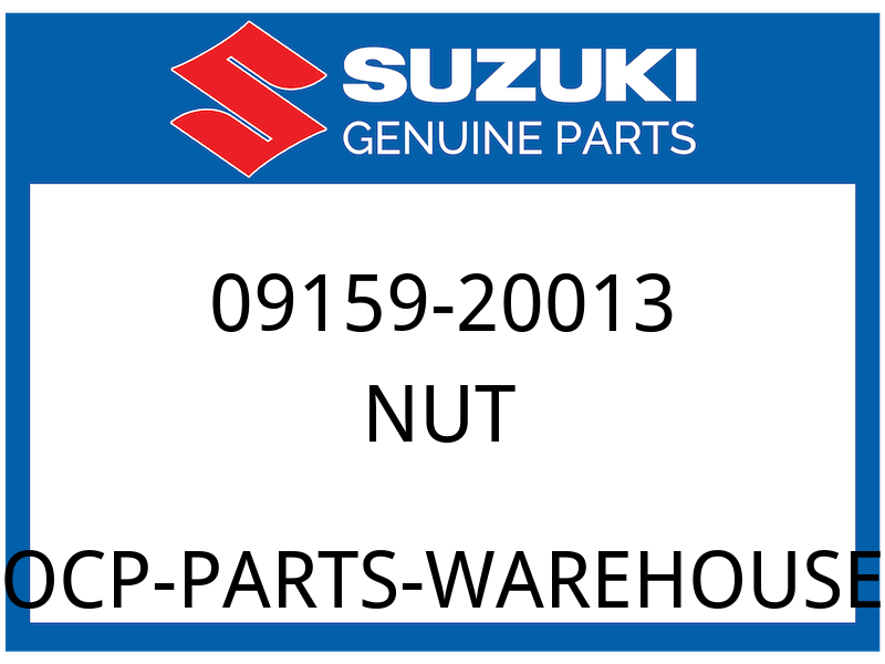 Suzuki OEM Part 09159-20013 NUT, REAR AXLE