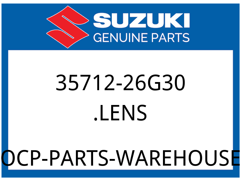 Suzuki OEM Part 35712-26G30 LENS