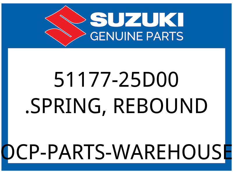 Suzuki OEM Part 51177-25D00 SPRING, REBOUND