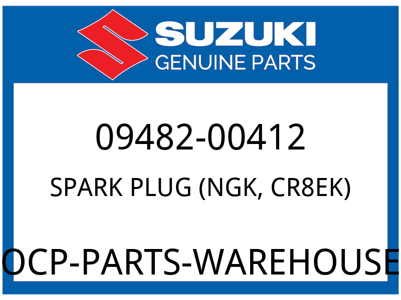 Suzuki OEM Part 09482-00412 SPARK PLUG (CR8EK)