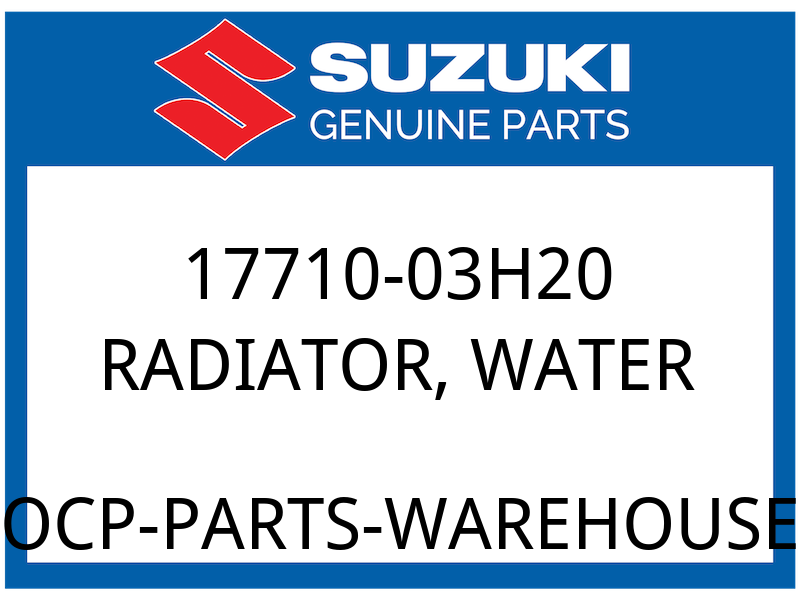 Suzuki OEM Part 17710-03H20 RADIATOR,WATER
