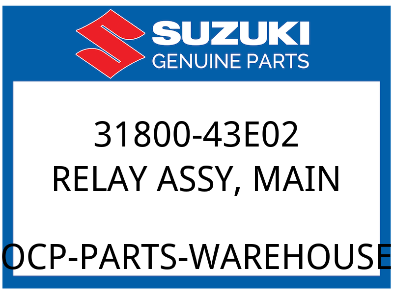 Suzuki OEM Part 31800-43E02 RELAY ASSY