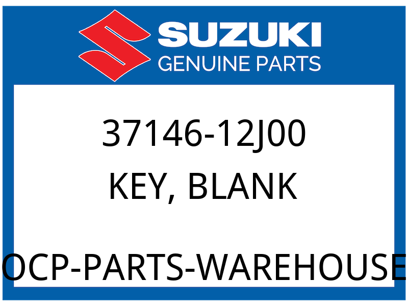 Suzuki OEM Part 37146-12J00 KEY,BLANK