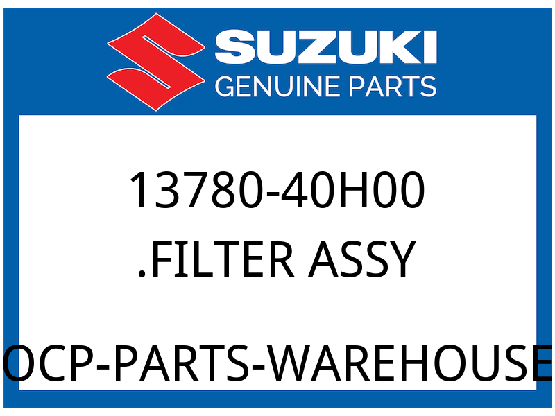 Suzuki OEM Part 13780-40H00 FILTER ASSY
