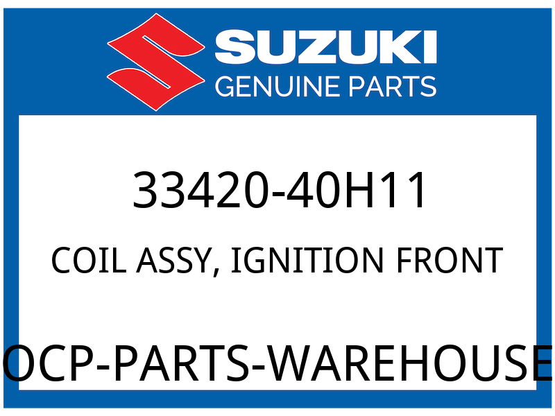 Suzuki OEM Part 33420-40H11 COIL ASSY, IGNITION FRONT