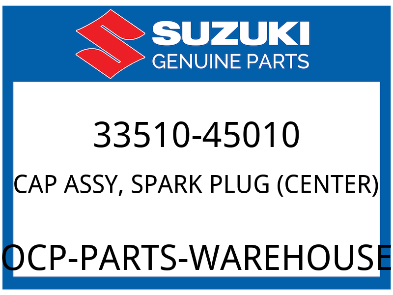 Suzuki OEM Part 33510-45010 CAP, SPERK PLUG