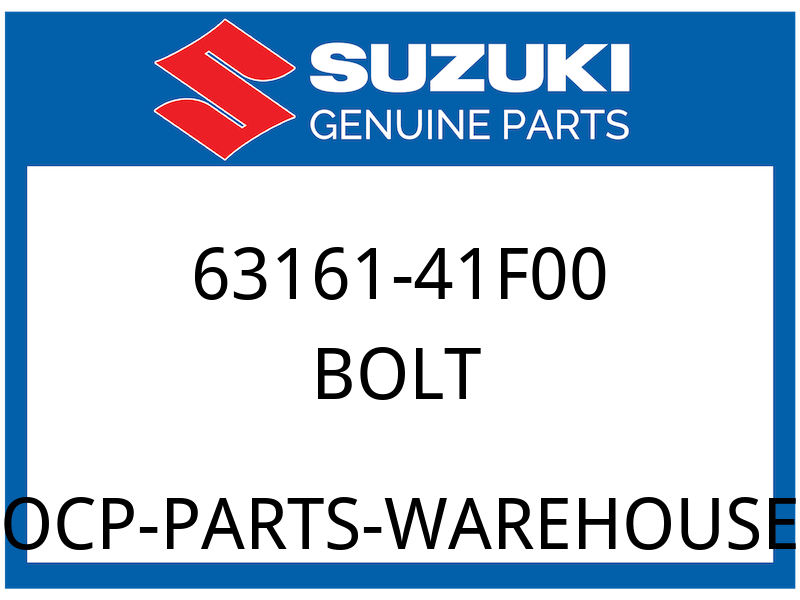 Suzuki OEM Part 63161-41F00 BOLT,REAR FENDER