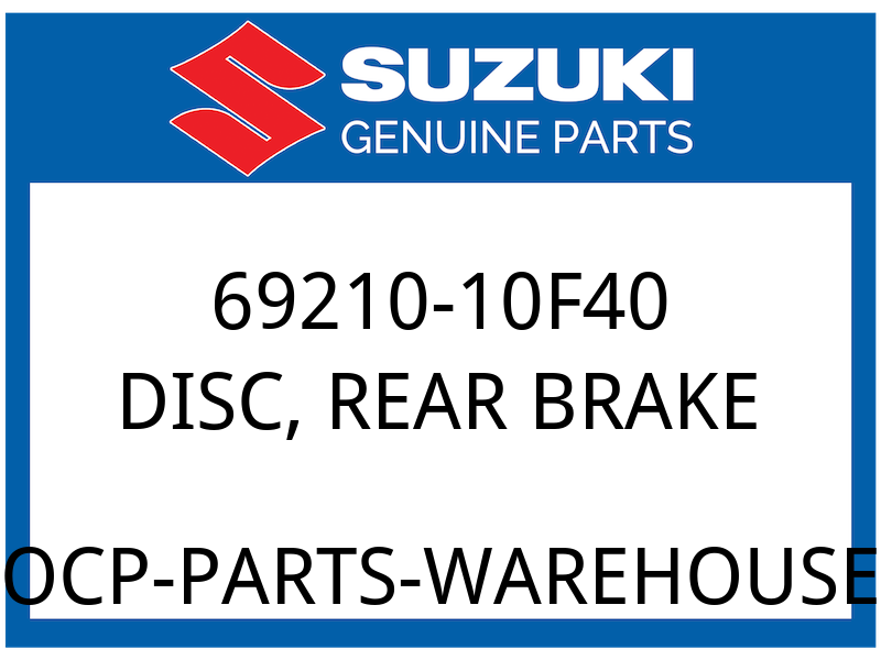 Suzuki OEM Part 69210-10F40 DISC, REAR BRAKE