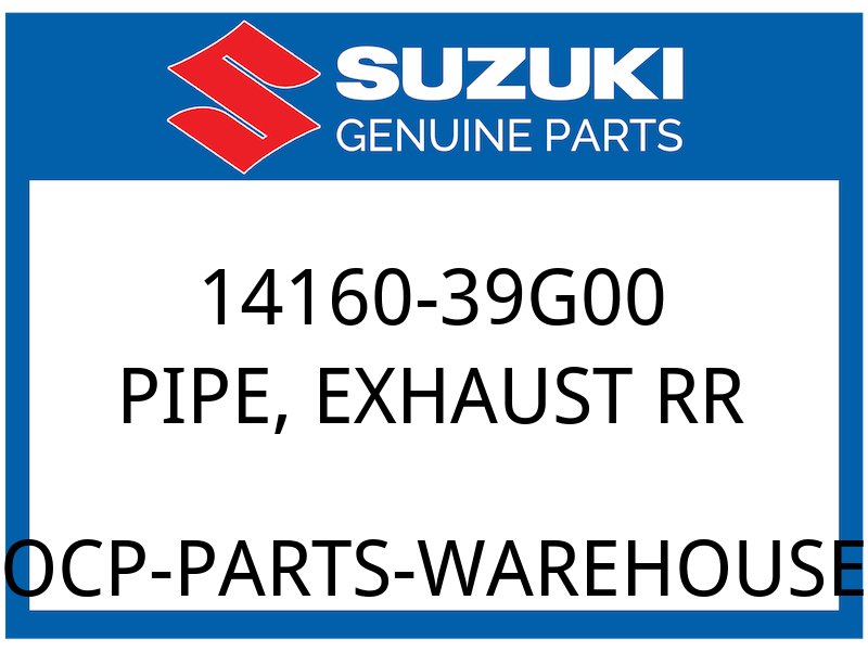Suzuki OEM Part 14160-39G00 PIPE,EXH RR