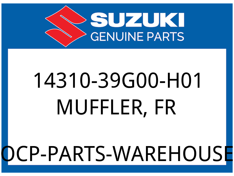 Suzuki OEM Part 14310-39G00-H01 MUFFLER, FR