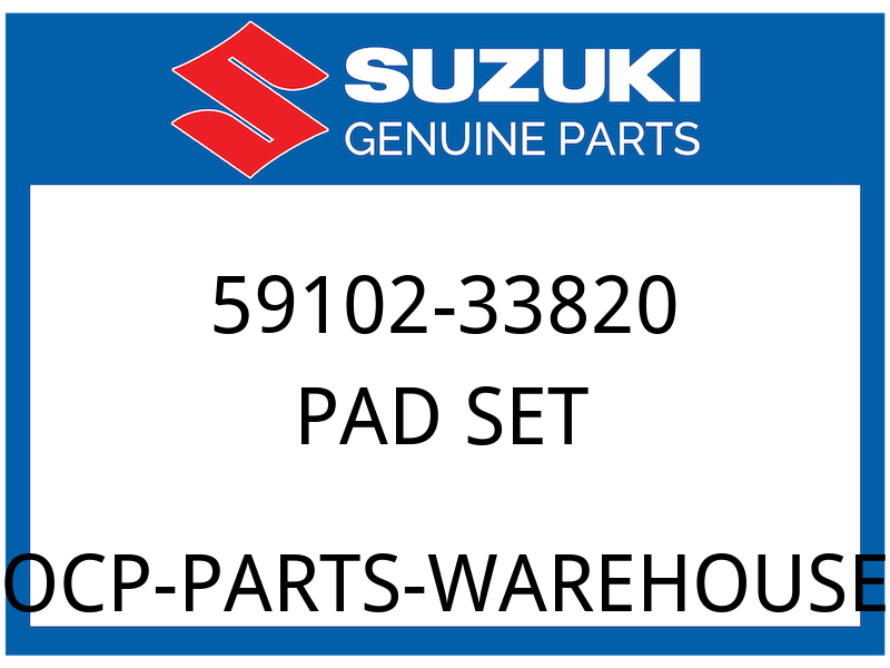 Suzuki OEM Part 59102-33820 PAD SET