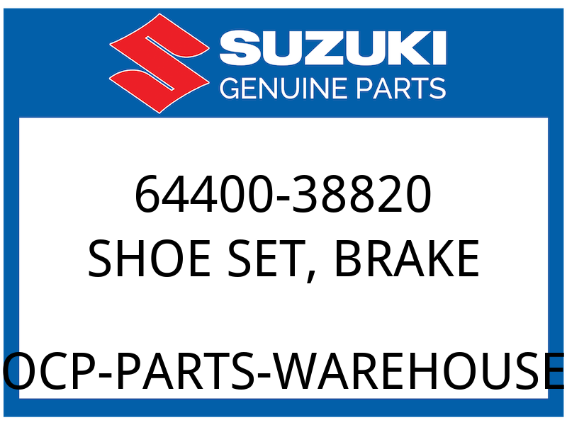 Suzuki OEM Part 64400-38820 SHOE SET,BRAKE