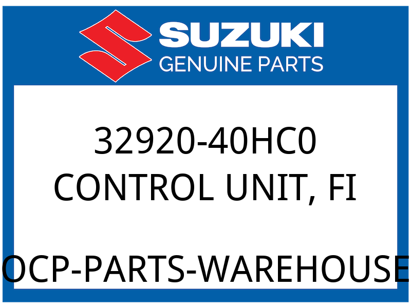 Suzuki OEM Part 32920-40HC0 CONTROL UNIT, FI