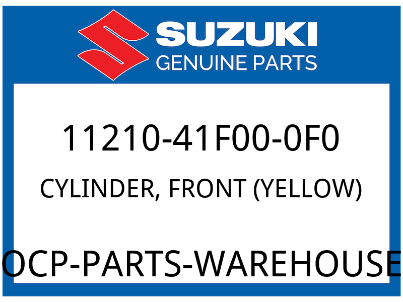 Suzuki OEM Part 11210-41F00-0F0 CYLINDER, FRONT (YELLOW)